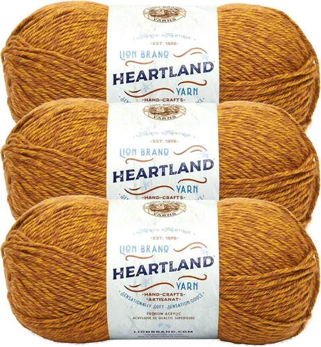 Vista 22 de Lion Brand Yarn Heartland Yarn, Hilo de Peso Medio para Tejer, Ganchillo y Manualidades, 1 Paquete, Great Smoky Mountains Grandes Montañas Humeantes
