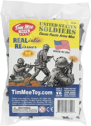 Vista 5 de TimMee Hombres de Ejército de Plástico - 48 figuras de soldados de juguete, gris - Fabricado en EE. UU