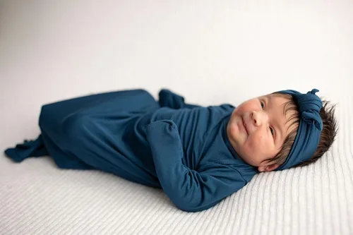 Vista 265 de Three Little Tots Vestido de corbata anudada para bebé recién nacido - Bebé