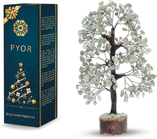 Vista 10 de PYOR Árbol de la vida de cristal de 7 chakras para decoración de oficina, cristales y piedras, regalos de inauguración de la casa para mujeres