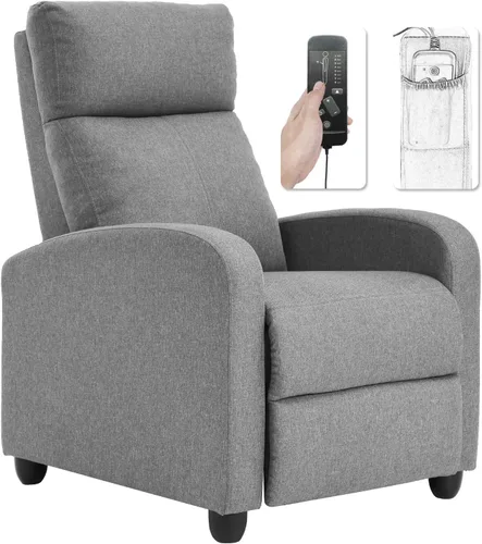 Vista 20 de BestMassage Silla reclinable con función de masaje de 2 puntos Cuero sintético marrón con soporte lumbar, empuje ajustable hacia atrás, PU