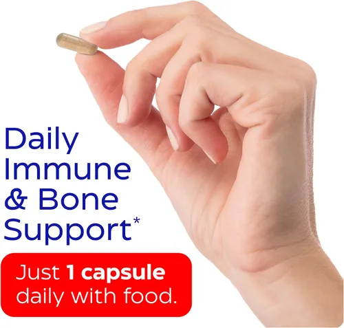 Vista 5 de Enzymedica Vitamina D3 K2, 5000 UI Vegan D3 + 90 mcg MK-7, suplemento a base de plantas con hongos shiitake y fibra prebiótica para apoyo óseo e