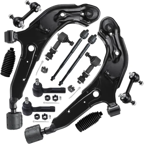 Vista 20 de Detroit Axle - Kit de extremo de 12 piezas para Ford Explorer Mercury Mountaineer 1998-2001 1999 2000, 2 brazos de control delanteros superiores