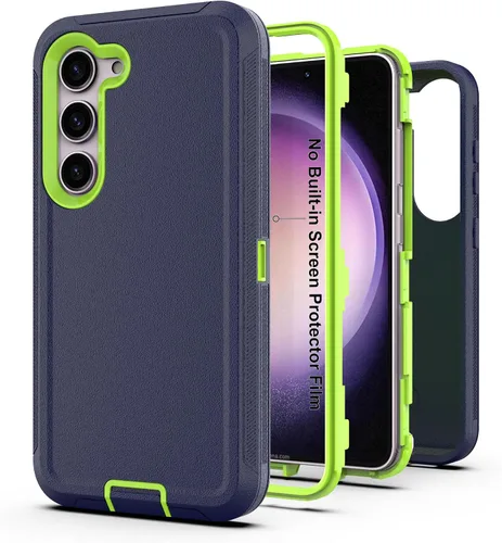 Vista 14 de Funda protectora resistente para Galaxy S23 5G, funda protectora resistente con [3 en 1] Cubierta de protección de goma resistente a prueba