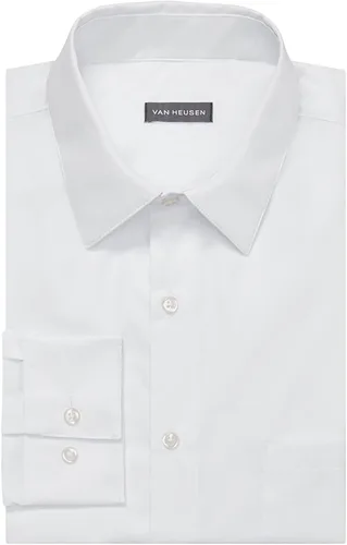 Vista 3 de Van Heusen mens Dress Shirt Fitted Poplin Solid