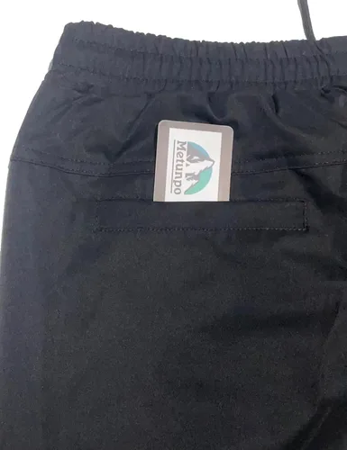 Vista 7 de Pantalones de jogging para hombre, pantalones deportivos de senderismo, pantalones deportivos casuales con cordón para fitness, Negro