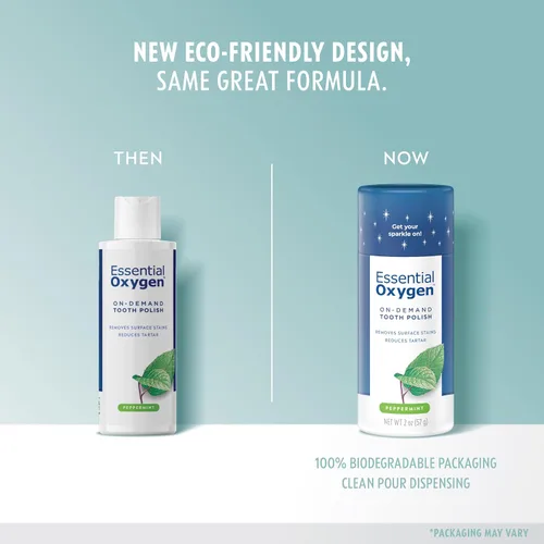 Vista 2 de Essential Oxygen BR On-Demand - Esmalte de dientes, menta, blanco, 2 onzas, paquete de 2