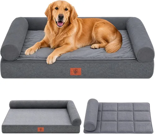 Vista 29 de GTPLAYER Dog Bed, Egg-Crate Foam Pressure Relief with Waterproof Washable Pet Bed 23.6" with 2-in-1 Cooling/Warming Pad, Non-Slip Bottom, Detachable