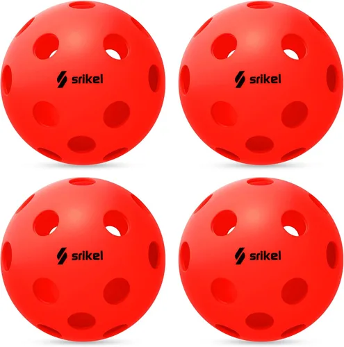 Vista 12 de Bolas de Pickleball Srikel para Exteriores - Bolas de Pickleball Aprobadas por USAPA, Diseño Roto-Moldeado Sin Costuras para Durabilidad, 4 Paquetes