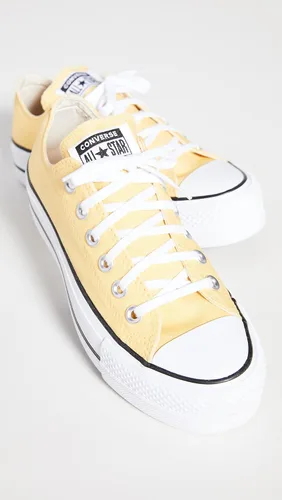 Vista 6 de Converse Chuck Taylor All Star Lift Ox Tenis para mujer, amarillo mantequillablanconegro, talla 6 M de EE. UU, Amarillo