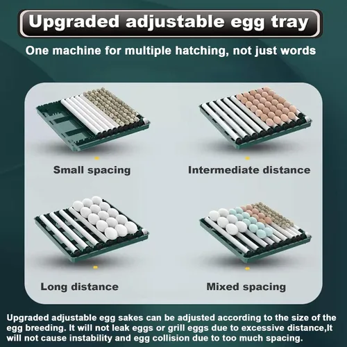 Vista 3 de 98/120/128 Egg Incubator with Automatic Turning, Temperature & Humidity Control - Digital Hatcher for Home & Lab Brooding (98)