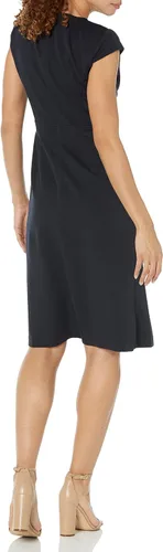 Vista 2 de Tommy Hilfiger Vestido de manga casquillo con cuello en V para mujer