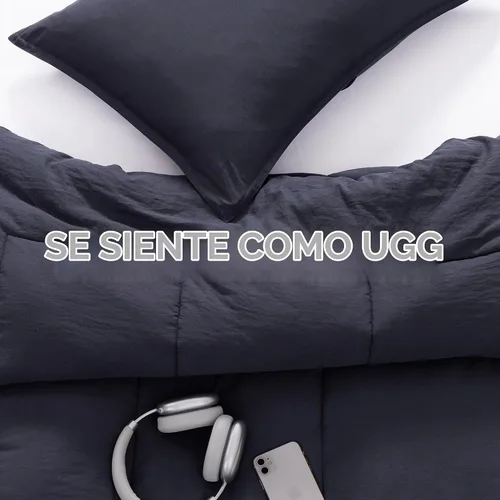 Vista 5 de UGG Leonora - Juego de edredón tamaño individual, suave y ligero, 2 piezas