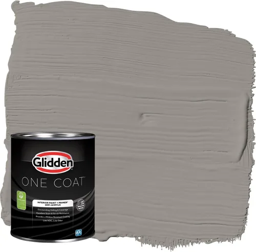 Vista 37 de Glidden Pintura Interior + Imprimación: Gris/Plata Antigua, Una Capa, Satinado, 1 Galón