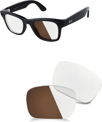 Vista 27 de ANSI Z87.1 Replacement Lens for Ray-Ban Meta Wayfarer Gen1&2&3 Al Glasses Negro ónice