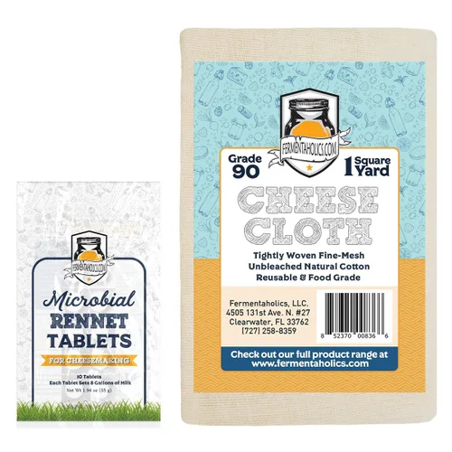Vista 9 de Tabletas de cuajo microbiano para la fabricación de queso Coagulante de leche vegetariana Fabricación de queso vegano