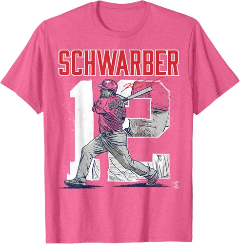 Vista 3 de Camiseta con número de jugador de Kyle Schwarber - Ropa, Azul / Patchwork, S