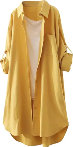 Vista 64 de Long Sleeve Shirts for Women Spring Summer Dressy Casual Button Down Plus Size Tops Office Work Blouses