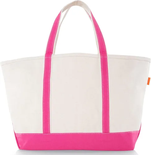 Vista 18 de CB STATION Bolso grande clásico – Bolsa de lona para mujer – Diseño multicolor, perfecta para viajes y compras En blanco: azul bebé