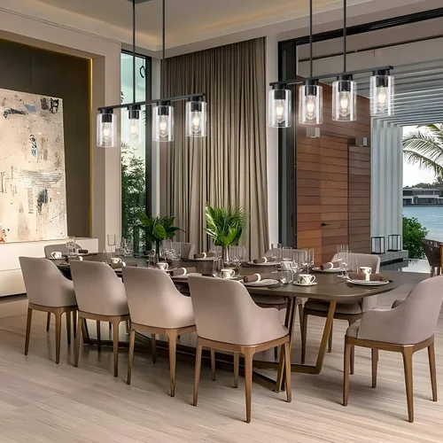 Vista 9 de Luces de isla para cocina, 4 luces negras para comedor sobre mesa, iluminación moderna para isla de cocina, casa de campo, isla de cocina, lámparas