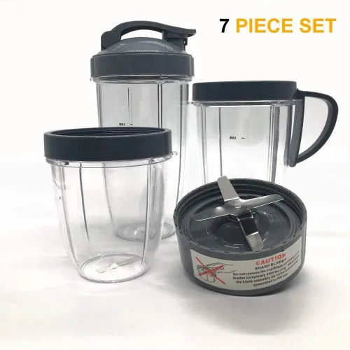Vista 8 de Juego de tazas y cuchillas para sistema mezclador de licuadora de alta velocidad NutriBullet de repuesto, piezas de repuesto de la serie nutribullet