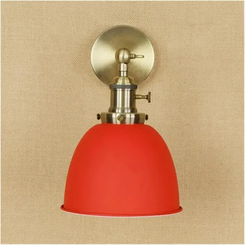 Vista 2 de Brass Black Retro LED Wall Light Fixtures Loft Industrial Vintage Arm Lamp Lamparas,Ideal for Bedroom Rojo