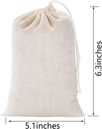 Vista 6 de 20 bolsas de cocina para especias de 5 x 6 pulgadas, bolsas de té reutilizables para hierbas