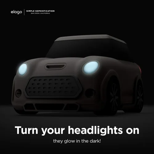 Vista 3 de elago - Funda para AirPods de coche con llavero compatible con Apple Airpods 2 y 1