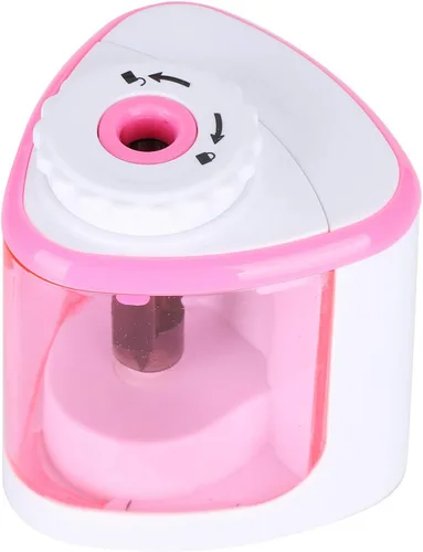 Vista 7 de Sacapuntas eléctrico resistente, sacapuntas de alta velocidad con batería, sacapuntas eléctrico y manual apto para niños, para el hogar, oficina