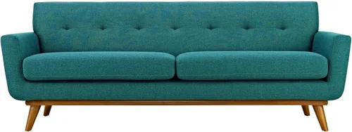 Vista 33 de Modway Engage - Otomana tapizada con tela de estilo moderno de mediados de siglo en azul celeste