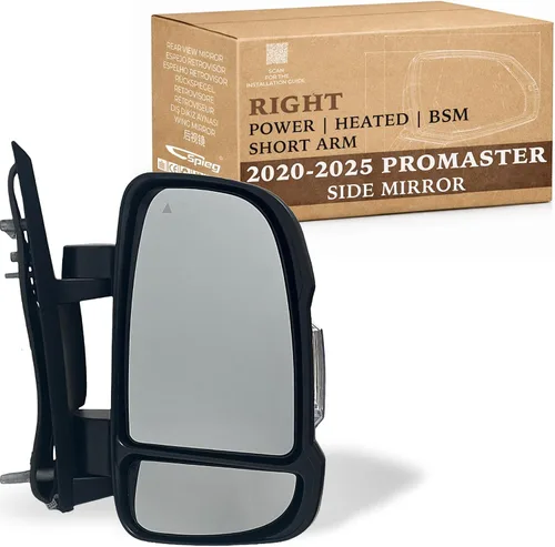 Vista 16 de Spieg 2014-2019 Ram Promaster 1500 2500 3500 Espejo Lateral del Conductor Reemplazo Conjunto de Espejo Retrovisor Lateral Izquierdo Plegable