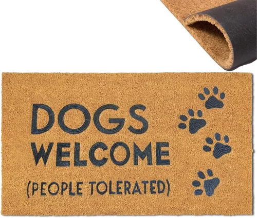 Vista 9 de Tapete de fibra de coco para exteriores para la entrada del hogar, As FOR ME and My House We Will Serve The Funny Doormats, felpudo de puerta