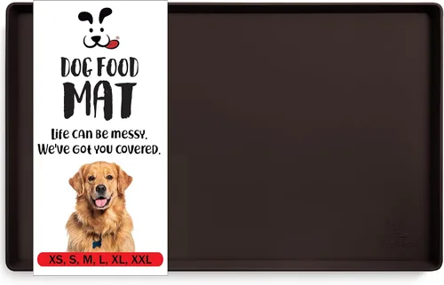 Vista 18 de DogBuddy Tapete antideslizante para la comida y el agua de perros y mascotas, impermeable, de silicona, con bordes, XS (11 x 11 pulgadas), negro