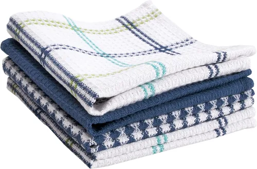 Vista 7 de T-Fal Paños de cocina de gofres de alta calidad: altamente absorbentes, súper suaves de larga duración, 100% algodón, 12 x 13 pulgadas, toalla plana