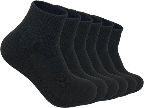 Vista 11 de Glory Max 6 pares de calcetines tobilleros de algodón sólido para hombre con amortiguación