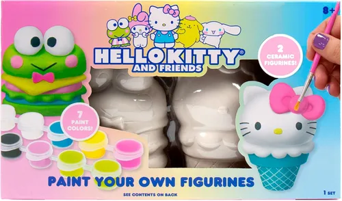 Vista 11 de Horizon Group USA Pinta tu propio kit de figuras, proyecto de arte de bricolaje para niños, Hello Kitty y amigos, mediano (paquete de 4)
