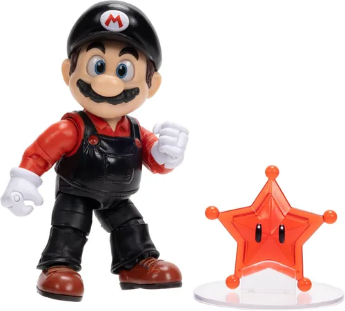 Vista 18 de Super Mario Galaxy Movie Bowser Jr., figura de acción de 5 pulgadas y pincel