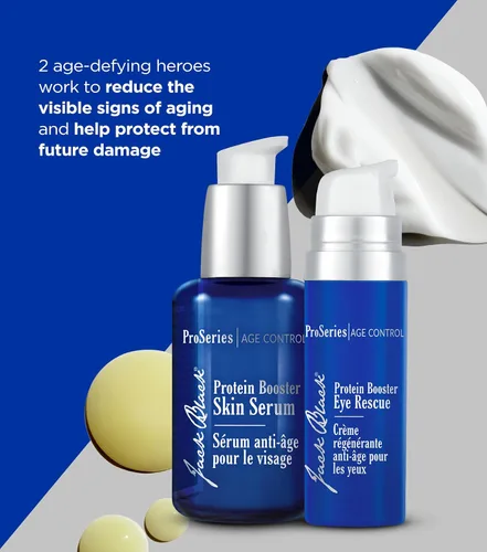 Vista 2 de Jack Black Proteína Booster Skin Serum, ProSeries Age Control – Péptidos, Antioxidantes y Omega-3 Orgánico, Suero Antienvejecimiento para Hombres