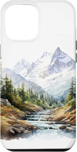 Vista 25 de Funda para iPhone 11 Pro acuarela montañas paisaje