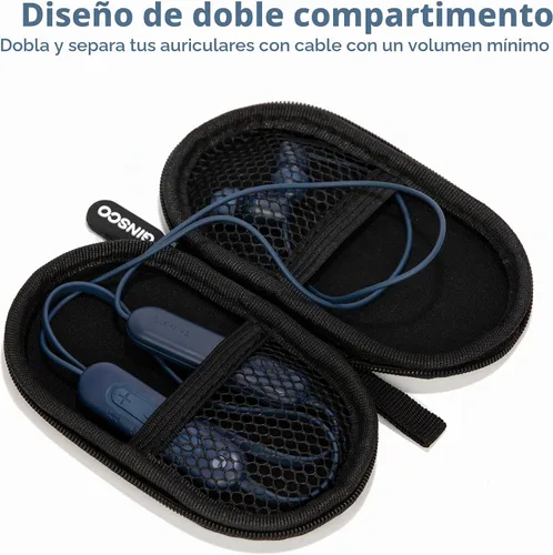 Vista 4 de Ginsco Estuche Mini-Portátil para Auriculares Beats Flex Inalámbricos con Micrófono Integrado, para Auriculares Apple EarPods con Cable/Auriculares