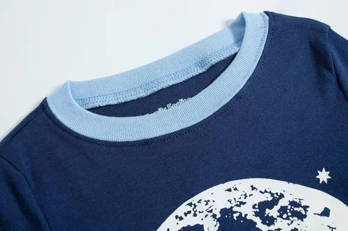 Vista 5 de Family Feeling - Conjunto de 2 piezas de pijama de Navidad a rayas para niños y niñas 100 algodón