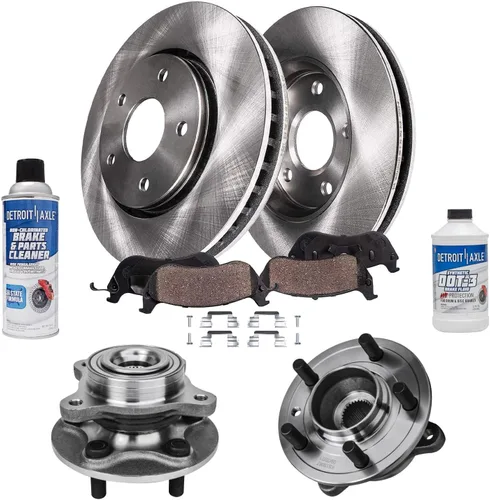 Vista 47 de Detroit Axle - Rotores de freno para Jeep Compass 2015-2022 Renegade 2016-2022 Fiat 500X 2016-2022, 2018, 2019, 2020, 2021. Reemplazo de rotores