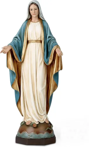 Vista 8 de BC Figura católica de Nuestra Señora de Gracia, estatua de la Virgen María, Madre Santa, de 17.8 cm de alto, regalo religioso para decoración