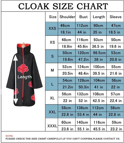 Vista 2 de Utaomld Unisex Anime Robe Ninja Cloak Costume Adult Teens Women Man Halloween Costumes Party Props Roleplay Cloaks Black