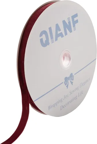 Vista 24 de QIANF Cinta de terciopelo, carrete de 1 1/2 pulgadas por 25 yardas (rojo)