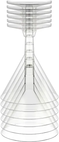 Vista 7 de Exquisite Vasos de Martini de plástico – Paquete de 60 vasos de Martini desechables transparentes con tallo – Vasos de cóctel – Ideal para bodas