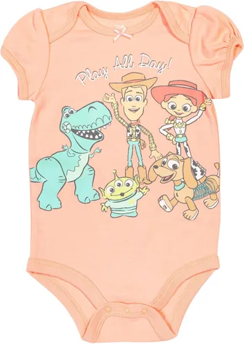 Vista 2 de Disney Classics The Aristocats Lion King Winnie the Pooh Pixar Toy Story Baby Girls 5 Pack Bodysuits Newborn to Infant