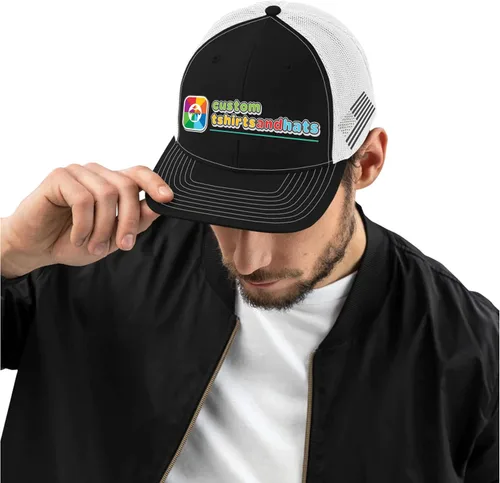 Vista 8 de Sombrero de ajuste flexible personalizado - Añade tu propio texto bordado - Sombrero ajustado