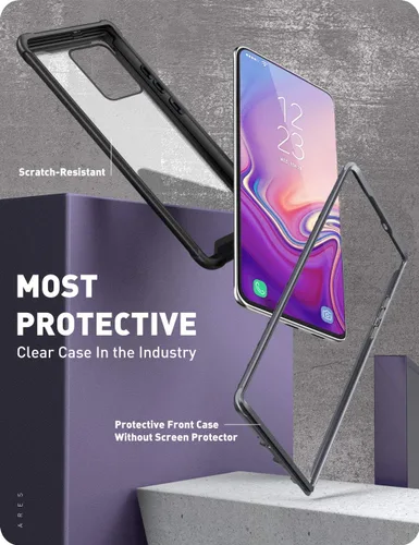 Vista 2 de i-Blason Ares Series - Carcasa protectora resistente y transparente para Galaxy S20 Ultra (2020) de 6.9 pulgadas, color negro