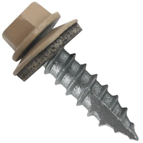 Vista 16 de HERR #14 CHARCOAL Tornillo de techo de chapa metálica de cabeza hexagonal: 250 tornillos x 1